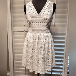 BCBG white lace dress size 10